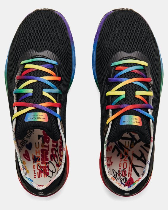 Men's UA HOVR™ Sonic 4 Pride Running Shoes, Black, pdpMainDesktop image number 3